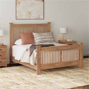 Intercon Oak Park Queen Slat Bed in Taupe