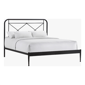 Intercon Vintage Queen Metal Bed in Matte Black