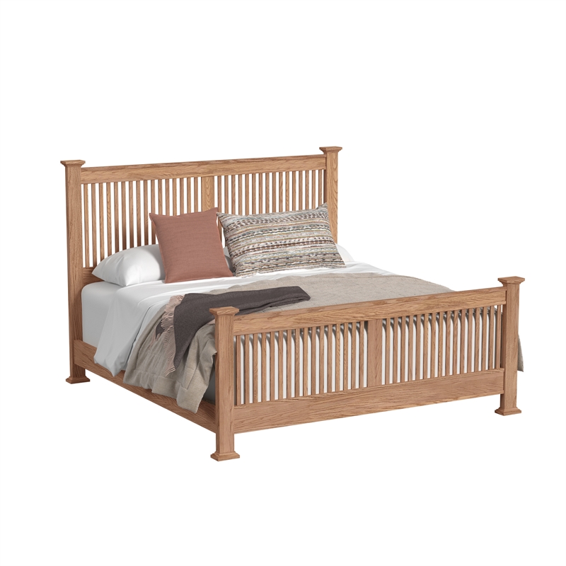 Intercon Oak Park King Slat Bed in Taupe