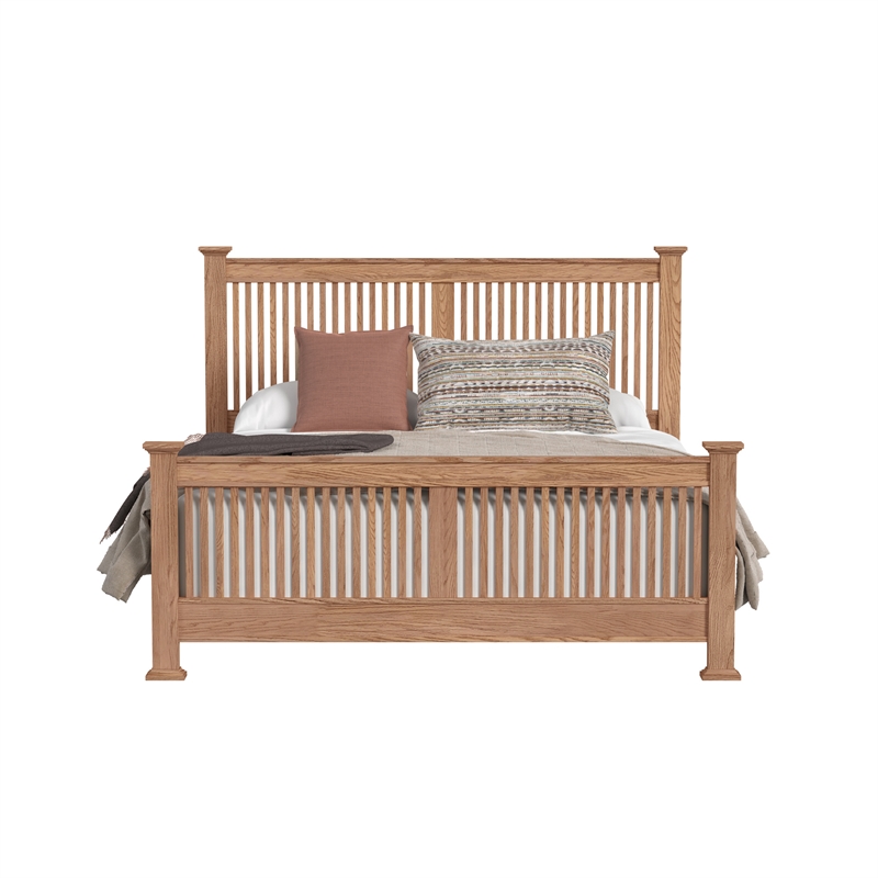 Intercon Oak Park King Slat Bed in Taupe