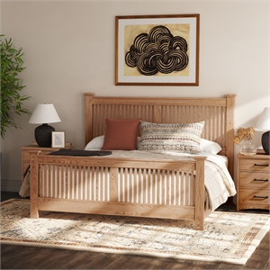 Intercon Oak Park King Slat Bed in Taupe