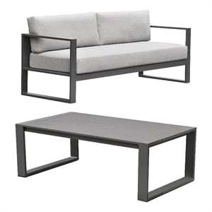 Intercon Navarro Sofa and Coffee Table in Mocha