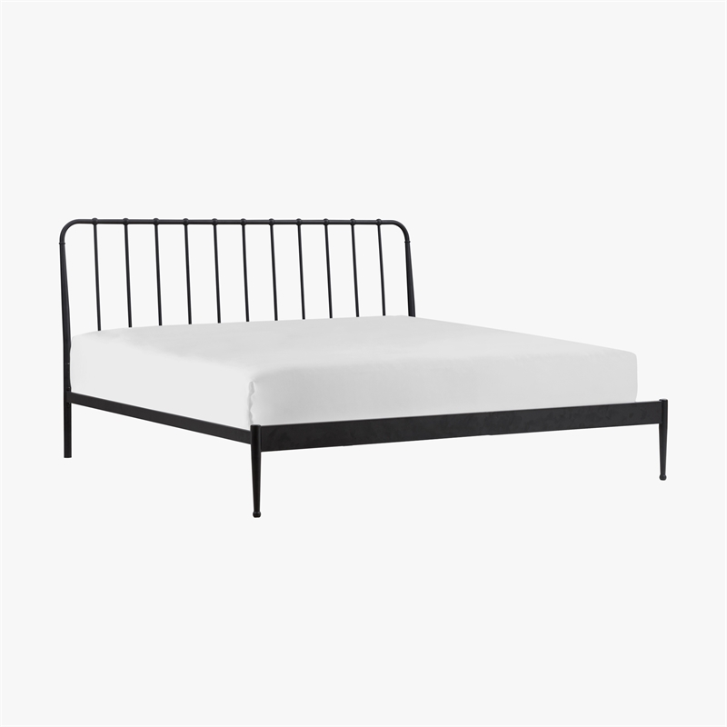 Intercon Farmhouse King Metal Bed in Matte Black