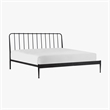 Intercon Farmhouse King Metal Bed in Matte Black