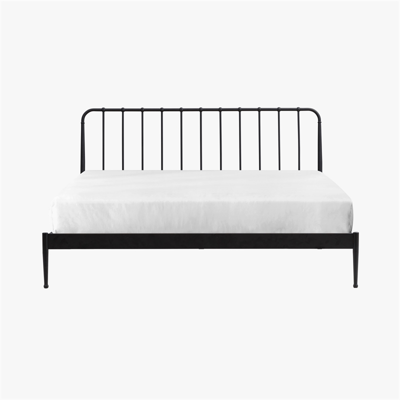 Intercon Farmhouse King Metal Bed in Matte Black