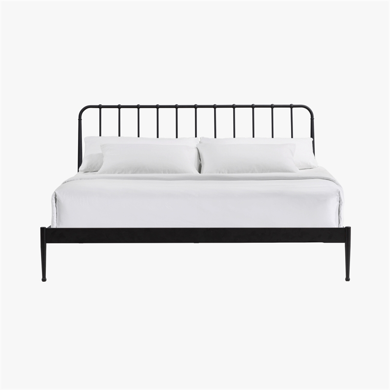 Intercon Farmhouse King Metal Bed in Matte Black