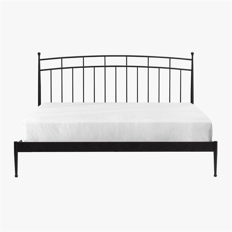 Intercon Traditional King Metal Bed in Matte Black