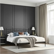 Intercon Traditional King Metal Bed in Matte Black