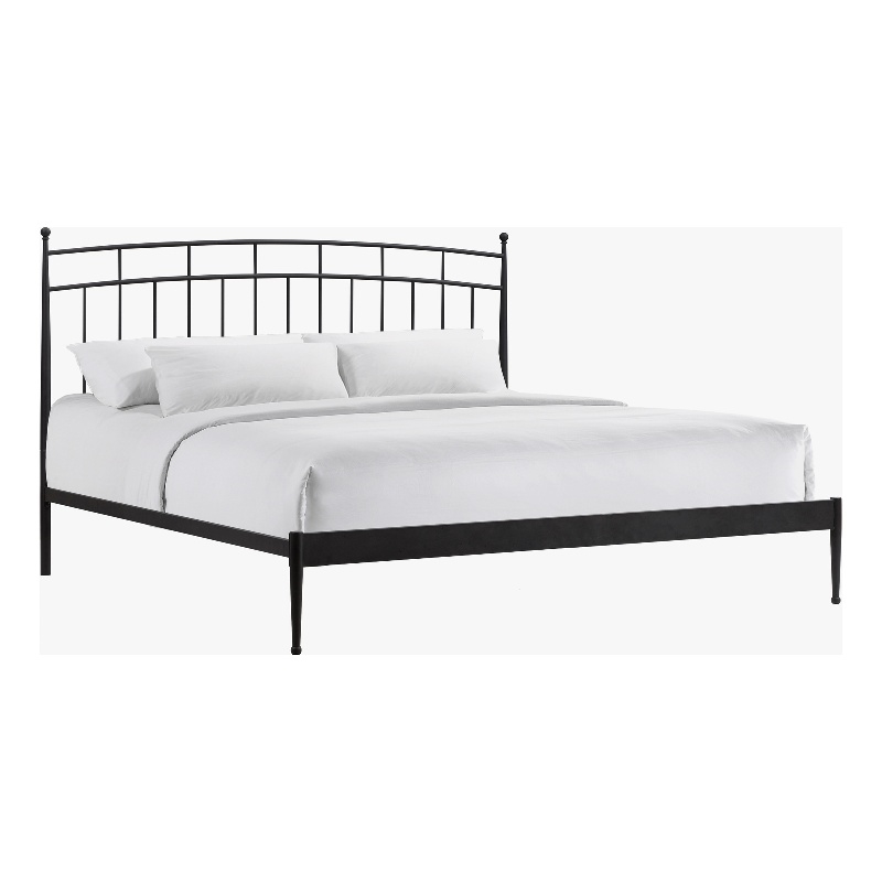 Intercon Traditional King Metal Bed in Matte Black