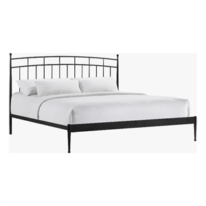 Intercon Traditional King Metal Bed in Matte Black
