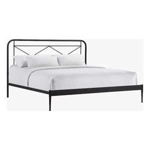 Intercon Vintage King Metal Bed in Matte Black