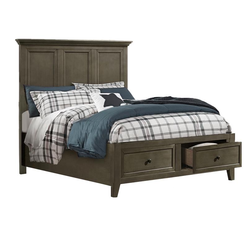 Intercon San Mateo Youth Full Storage Bed in Gray
