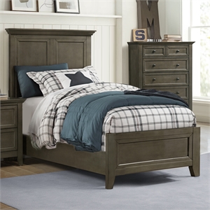 Intercon San Mateo Youth Twin Standard Bed in Gray