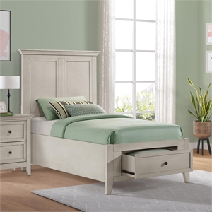 Intercon San Mateo Youth Twin Storage Bed in Rustic White