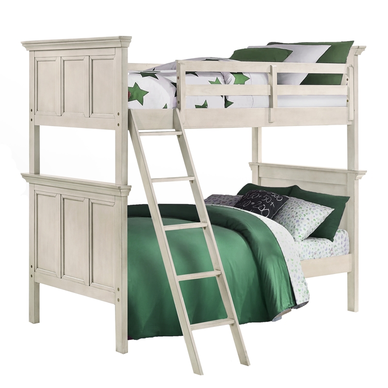 Intercon San Mateo Youth Twin over Twin Bunk Bed in Rustic White