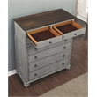 Homestyles Plymouth Wood Drawer Chest with Weathered Gray Finish