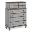 Homestyles Plymouth Wood Drawer Chest with Weathered Gray Finish