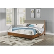 Homestyles Serenity Mid-Century Upholstered Wood Brown King Bed