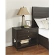 Homestyles Dawn Mid-Century Dark Brown Wood Open Nightstand