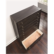 Homestyles Dawn Mid-Century Dark Brown Wood Drawer Chest