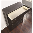 Homestyles Dawn Mid-Century Dark Brown Wood Drawer Chest