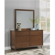 Homestyles Serenity Mid-Century Brown Wood Dresser