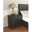 Homestyles Dawn Mid-Century Dark Brown Wood Nightstand