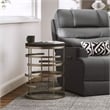 Homestyles Parker Antiqued Concrete Top and Metal Base Gray Chairside Table