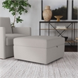 Flex Beige Square Upholstered Storage Ottoman with Performance Fabric
