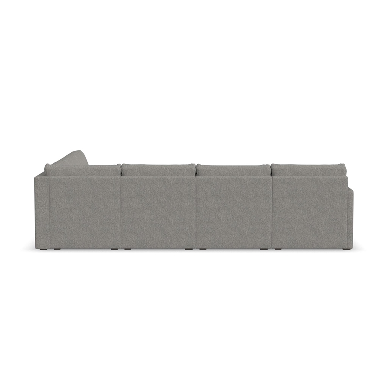 Flex Gray 6 Seat Sectional with Performance Fabric