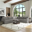 Flex Gray 6 Seat Sectional with Performance Fabric
