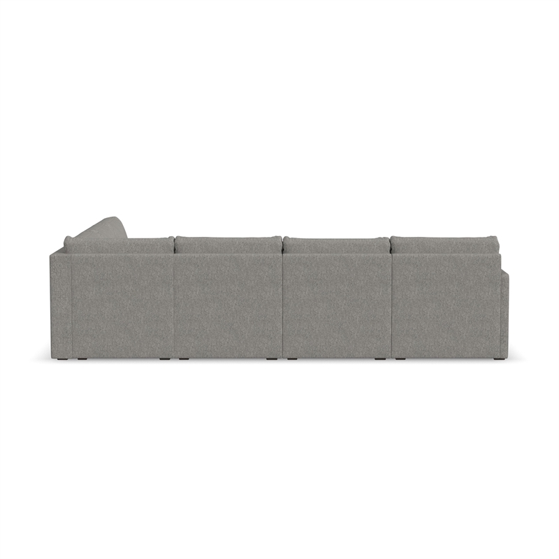 Flex Gray 6 Seat Sectional with Performance Fabric