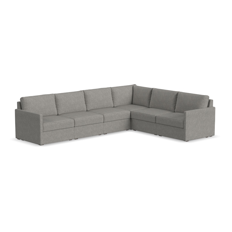 Flex Gray 6 Seat Sectional with Performance Fabric