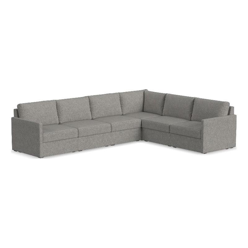 Flex Gray 6 Seat Sectional with Performance Fabric