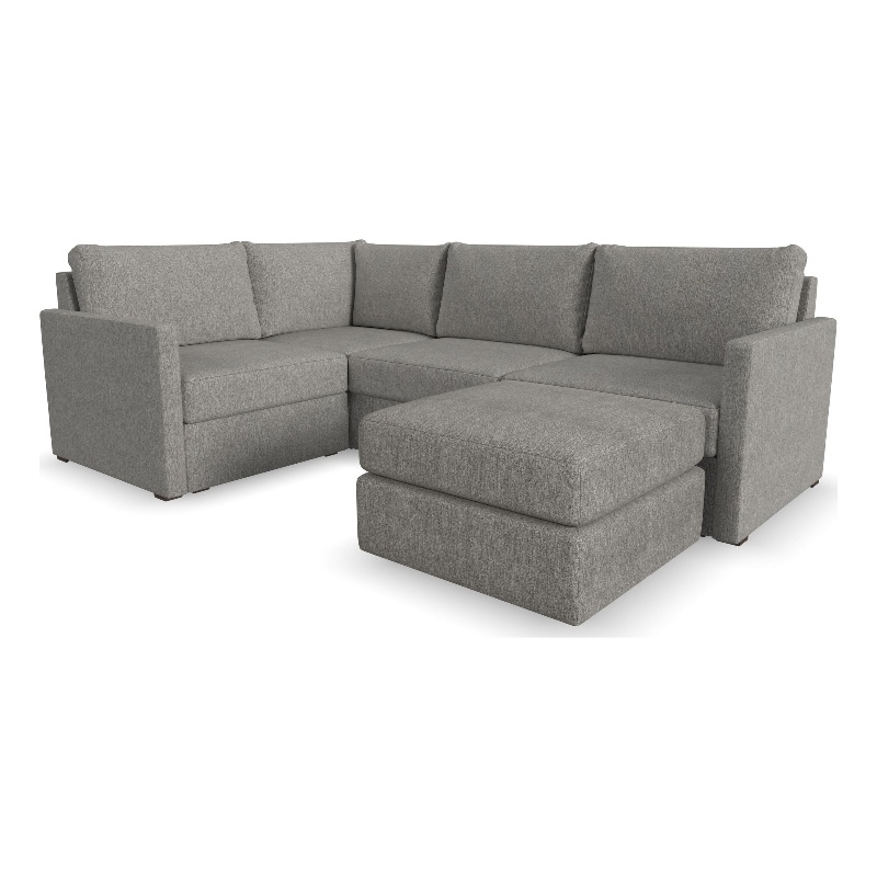 Flex Gray 4 Seat Sectional with Performance Fabric