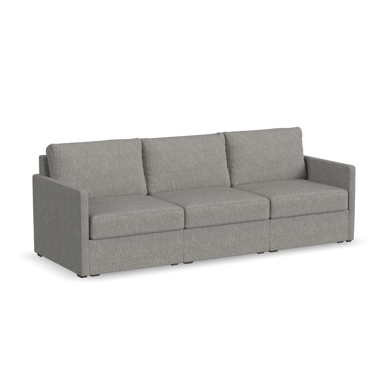 Flex Gray 3 Seat Sofa with Performance Fabric