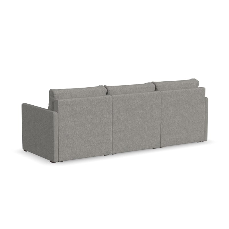 Flex Gray 3 Seat Sofa with Performance Fabric