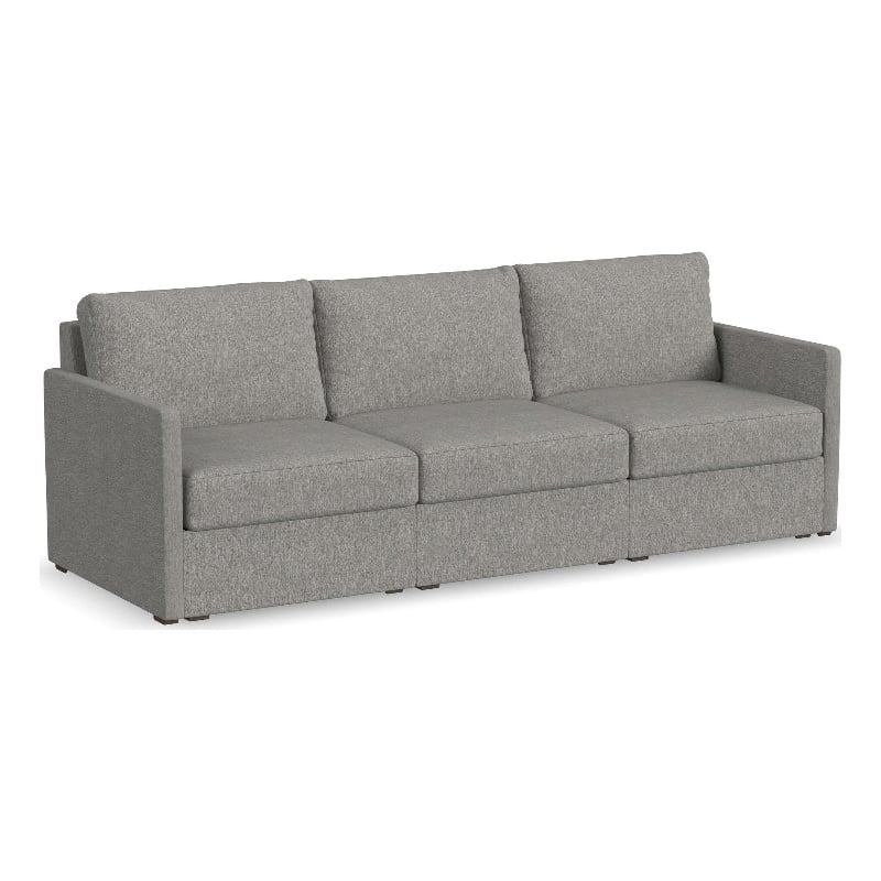 Flex Gray 3 Seat Sofa with Performance Fabric