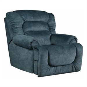 southern motion all star fabric power headrest big man's recliner in blue