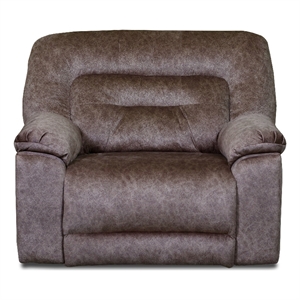 southern motion low key fabric manual chair and a half recliner in brown/coffee