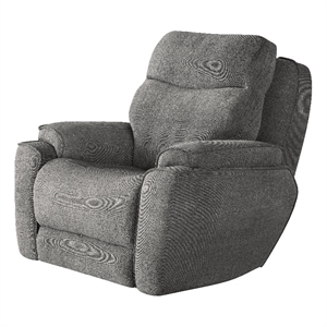 southern motion showstopper fabric socozi massage power rocker recliner in gray