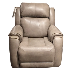 southern motion safe bet leather power headrest rocker recliner in beige