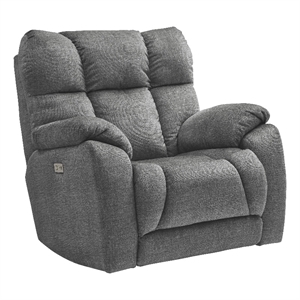 southern motion wild card fabric power headrest rocker recliner with usb in gray