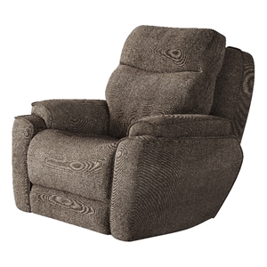 southern motion showstopper fabric power headrest rocker recliner in brown
