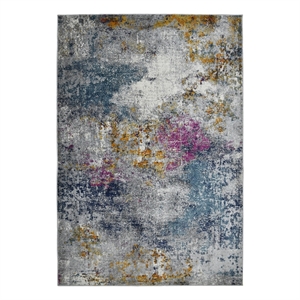 amer rugs montana lizette polypropylene runner rug in blue and pink