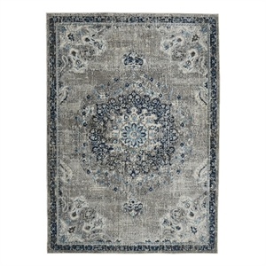 amer rugs montana nieves polypropylene runner rug in teal blue