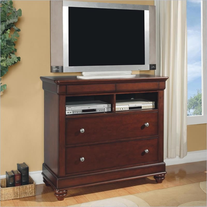 Wynwood Olmstead Media Chest in Nutmeg Finish   1784 66