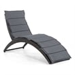 Muse & Lounge Co. Fields Outdoor Chaise Lounge in Gray PE Wicker / Rattan
