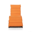 Muse & Lounge Co. Fields Outdoor Chaise Lounge in Orange PE Wicker / Rattan