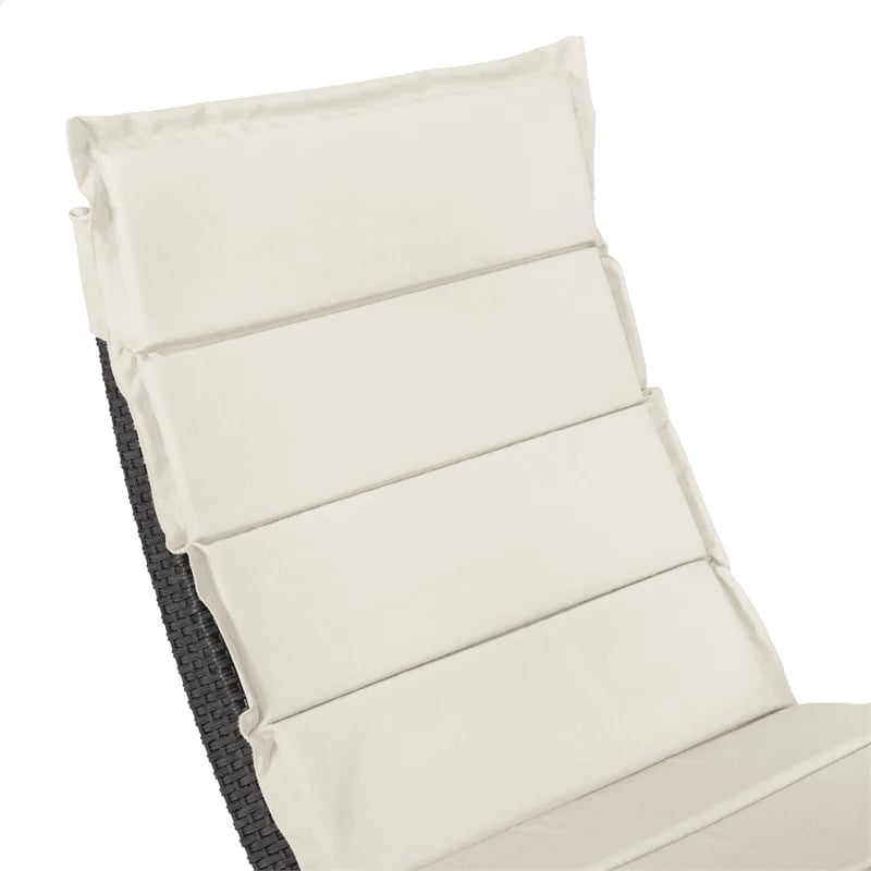 Muse & Lounge Co. Fields Outdoor Chaise Lounge in White PE Wicker / Rattan